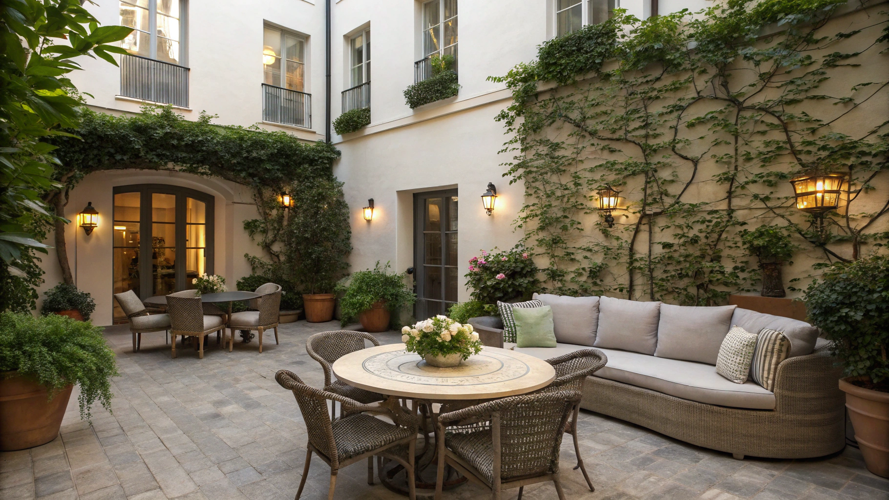 11+ Gorgeous Courtyard Living Area Ideas