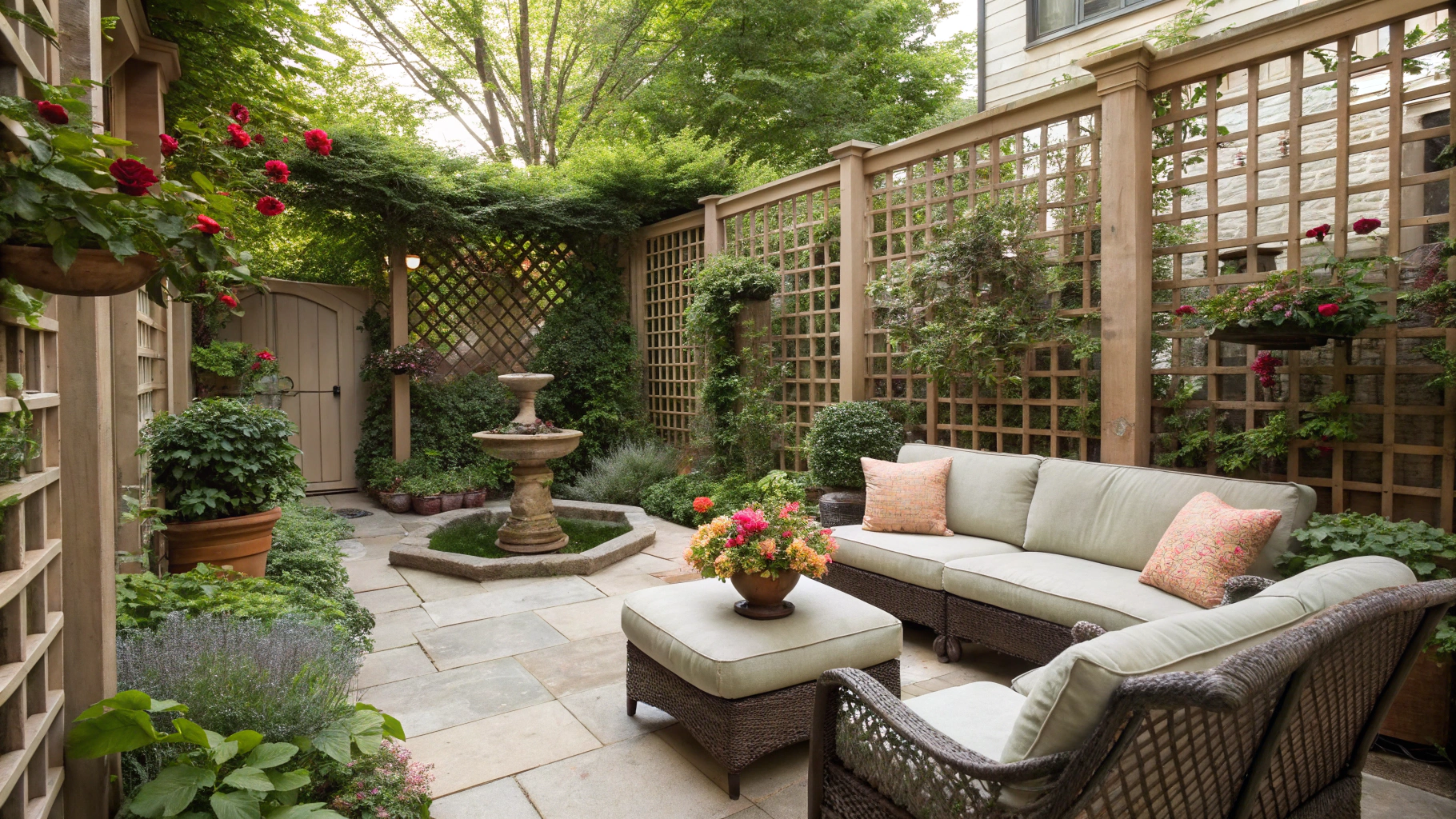 enclosed garden living space ideas