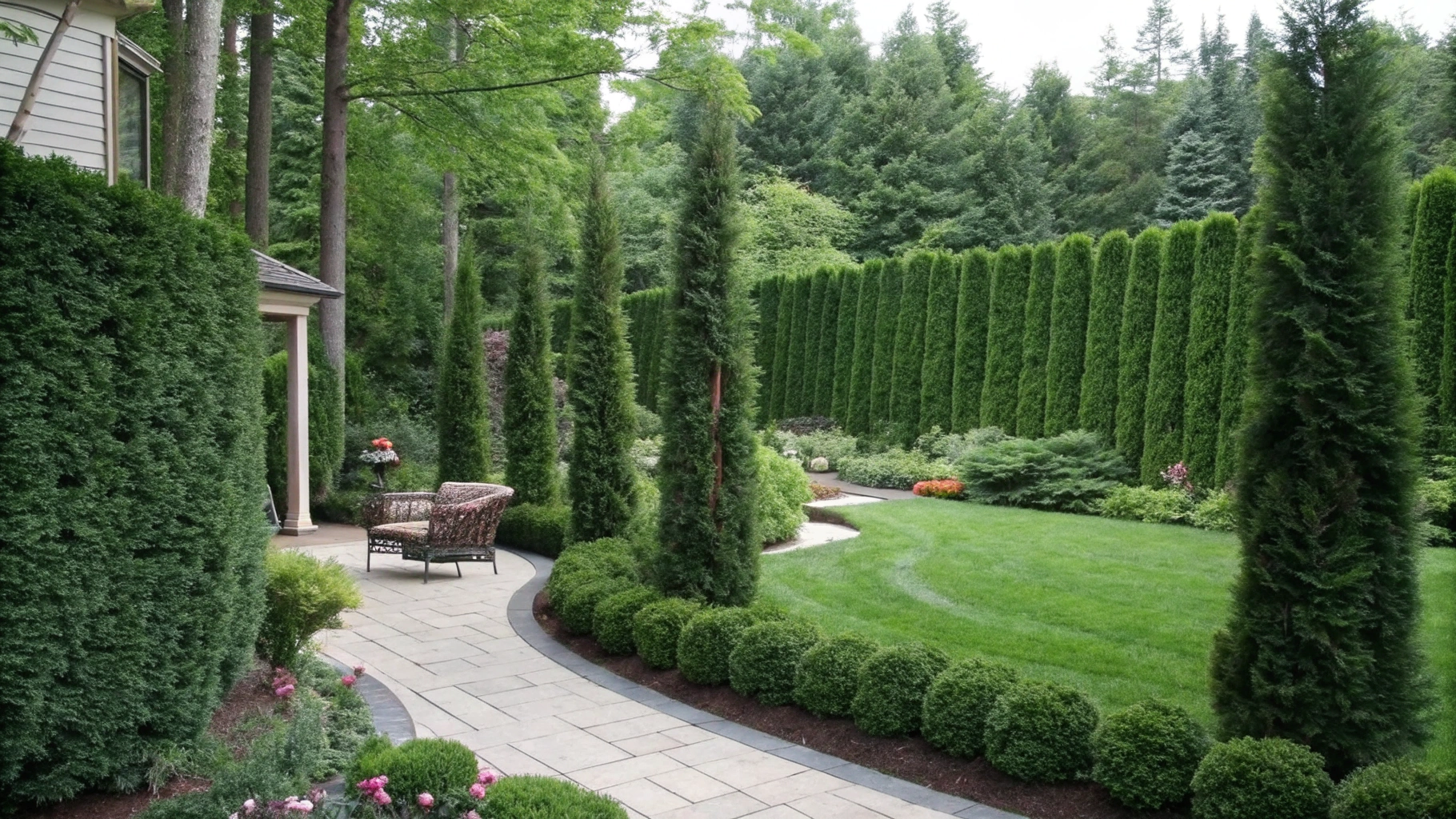 evergreen landscaping ideas for privacy