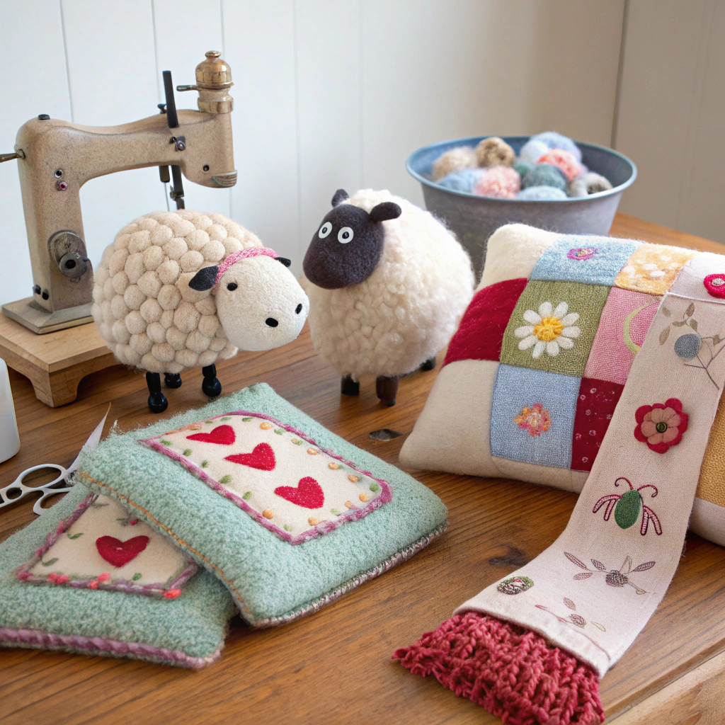 felting and sewing