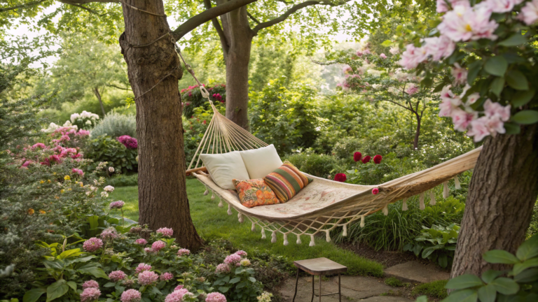 garden hammock lounge ideas