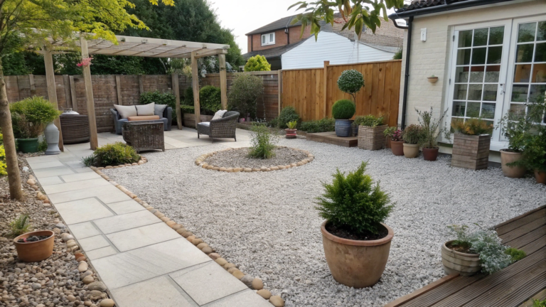 gravel patio ideas for low maintenance