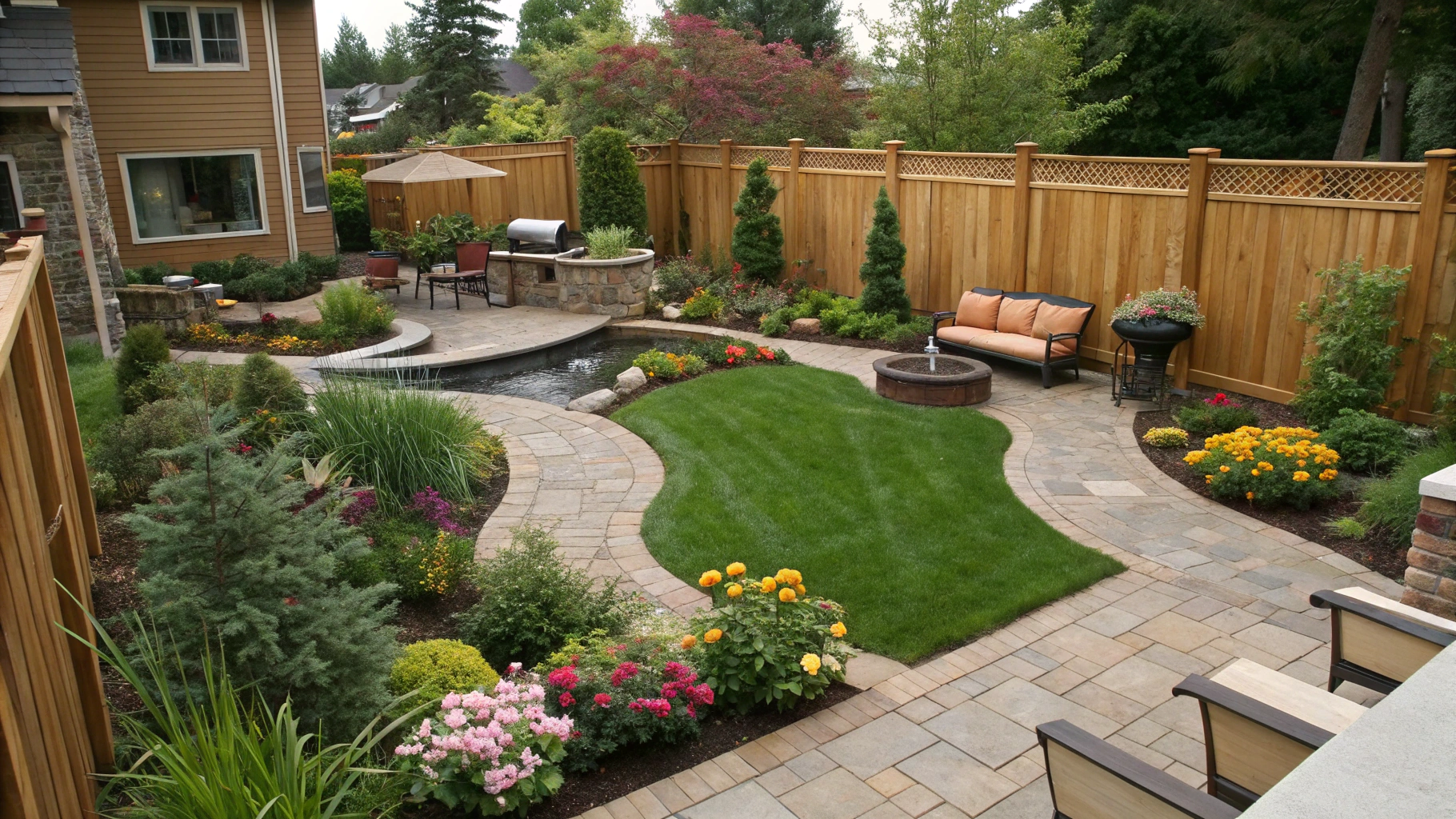how to design a garden and backyard