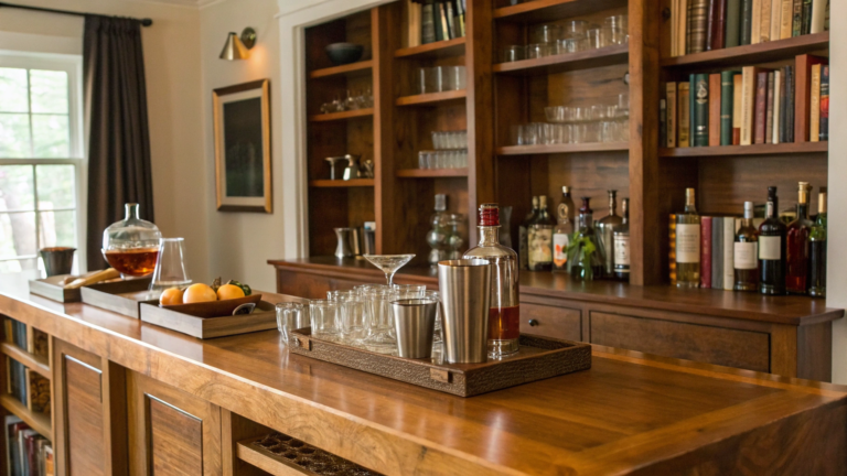 how to set up a home bar