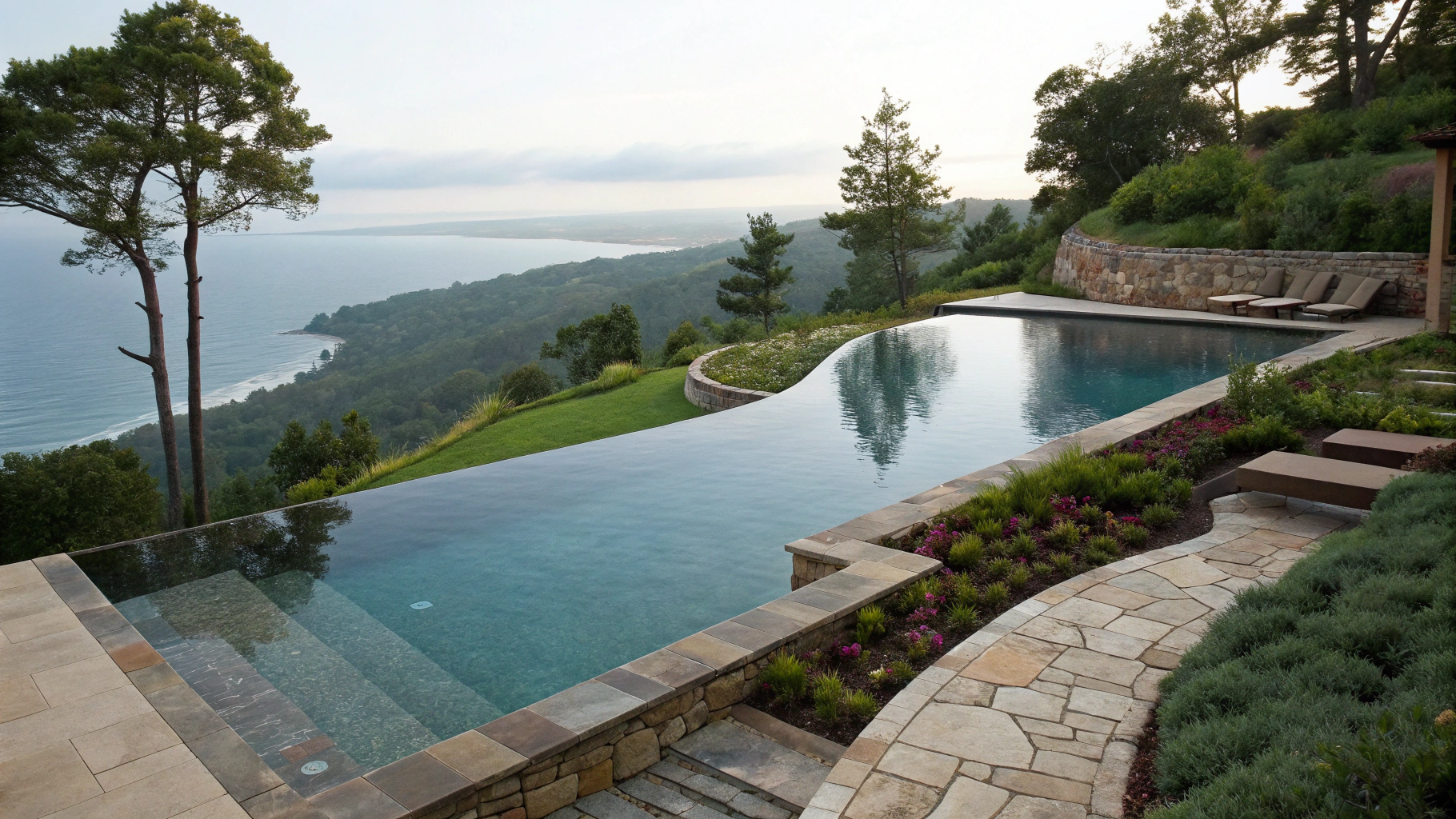 16+ Beautiful Infinity Pool Ideas for Sloped Yards