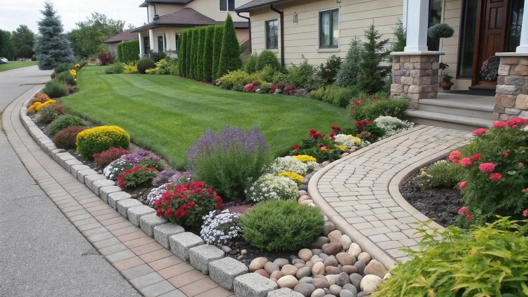 landscape border ideas for front yards