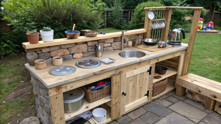 mud kitchen counter ideas