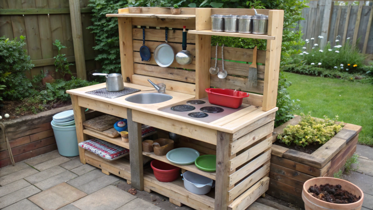 mud kitchen ideas for boys and girls