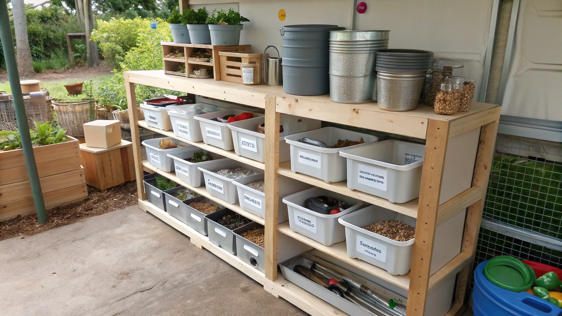 mud kitchen storage ideas