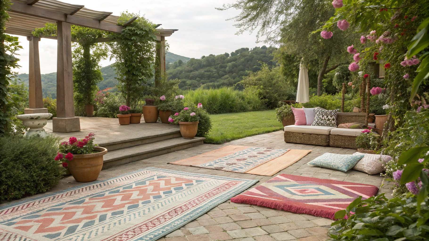 outdoor rug ideas for garden living 1