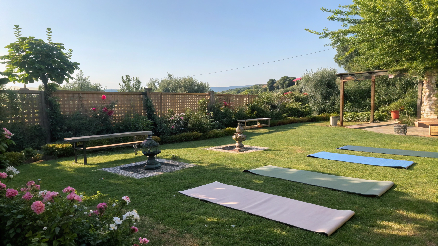 outdoor yoga space ideas