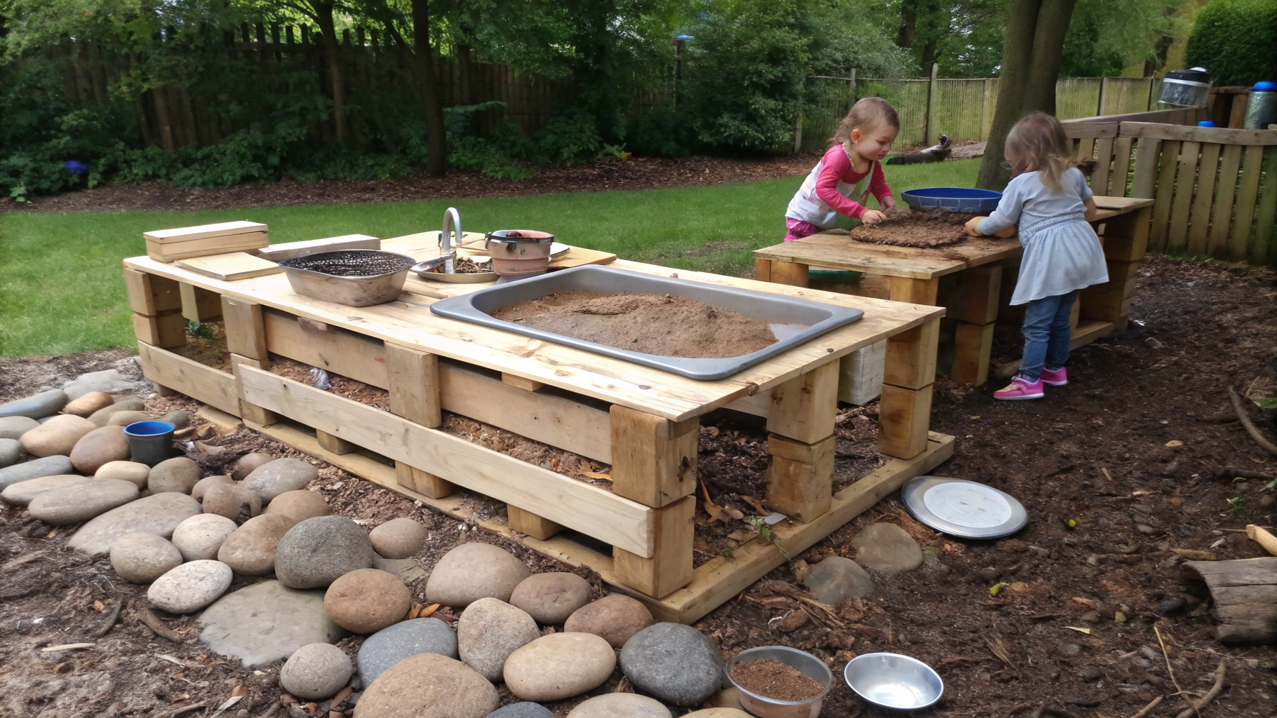 15+ Creative Mud Kitchen Ideas from Pallets