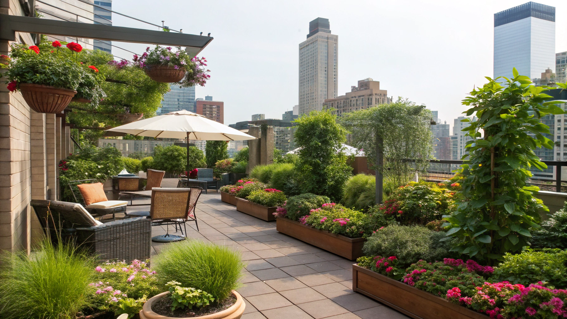 rooftop garden living ideas