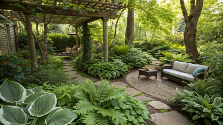 shade garden living ideas