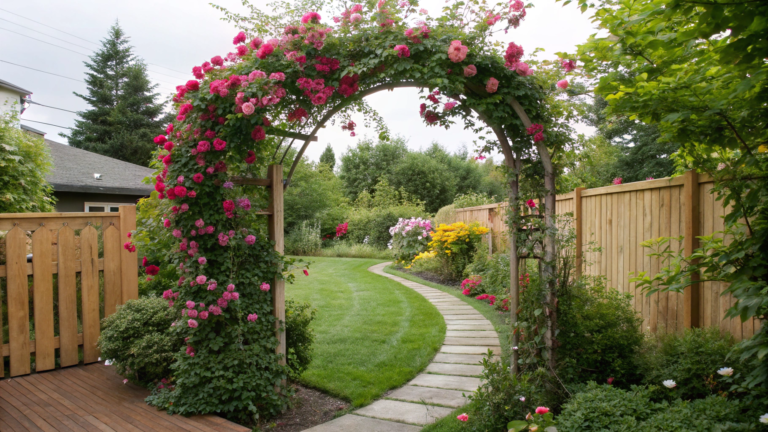 backyard garden arch ideas