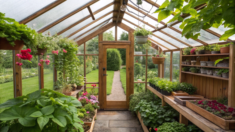 backyard garden greenhouse ideas