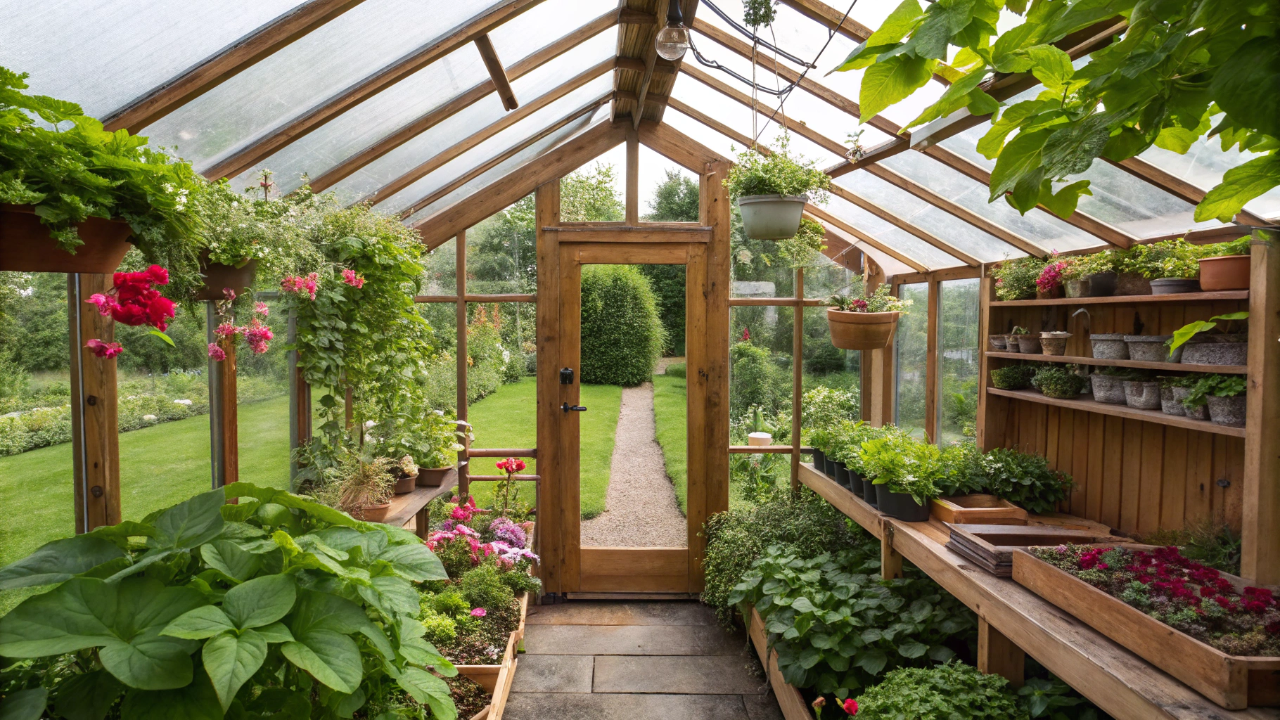 backyard garden greenhouse ideas