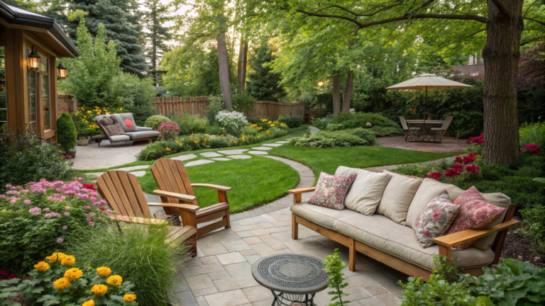 backyard garden seating ideas
