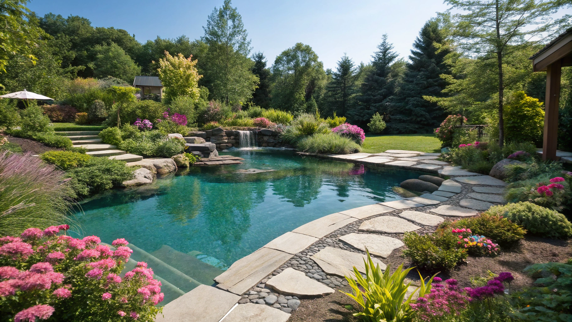 pond pool combination ideas