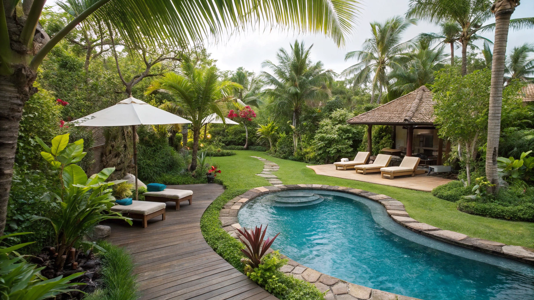 tropical pool ideas for backyards