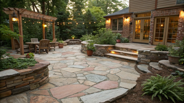irregular patio ideas for natural look