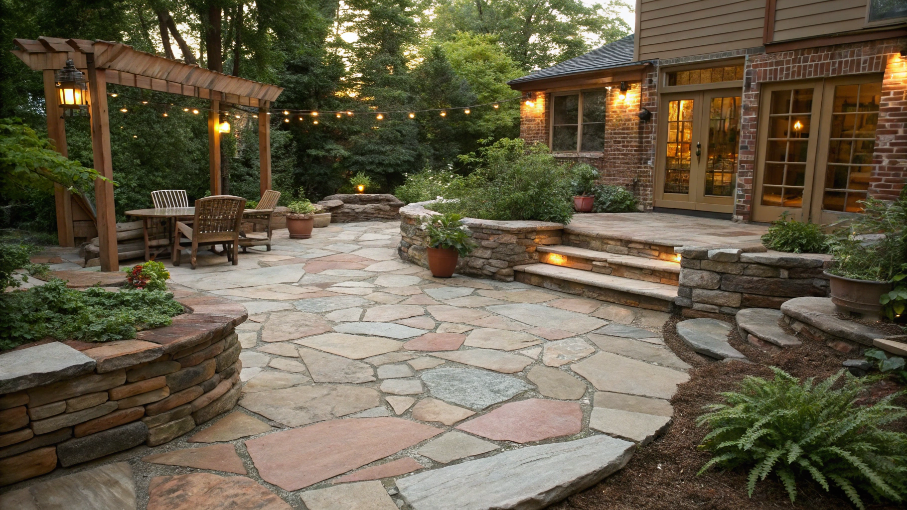 irregular patio ideas for natural look