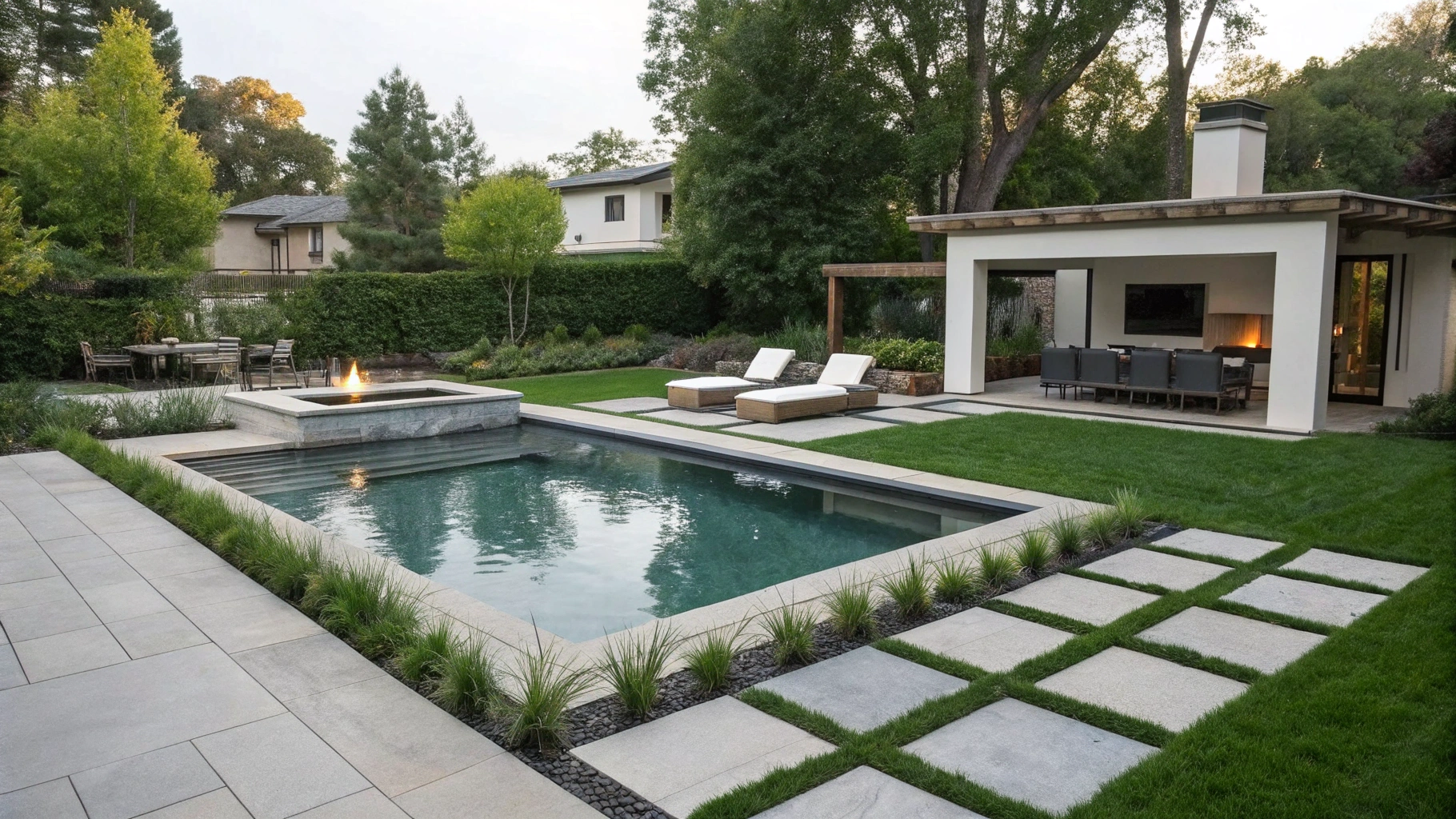 modern pool landscaping ideas