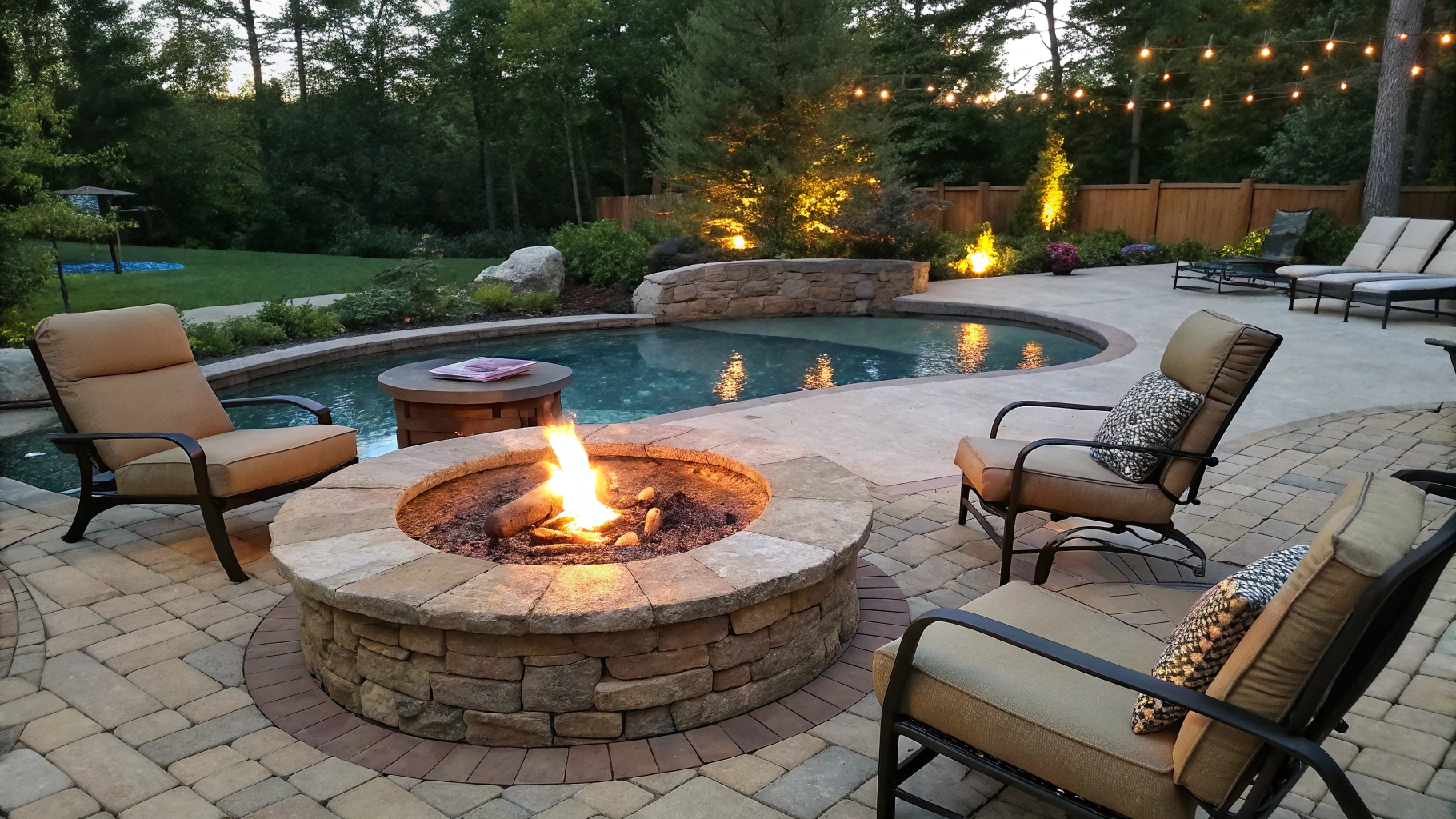 poolside fire pit ideas