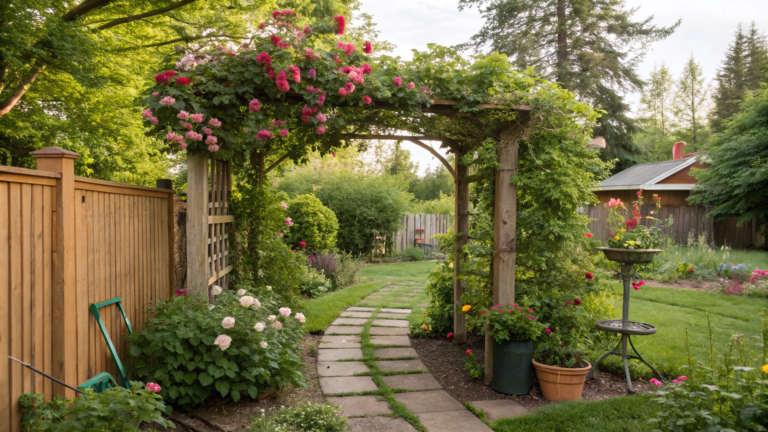 backyard garden arbor ideas