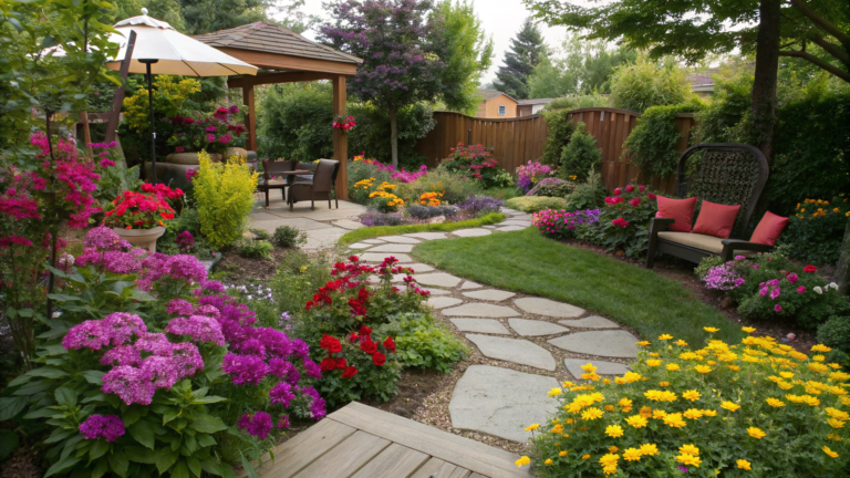 backyard garden colour theme ideas