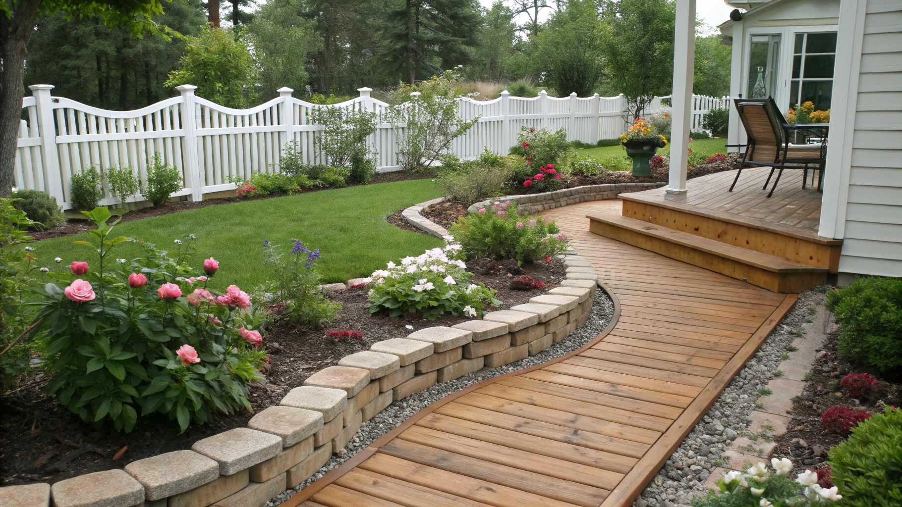 backyard garden edging ideas