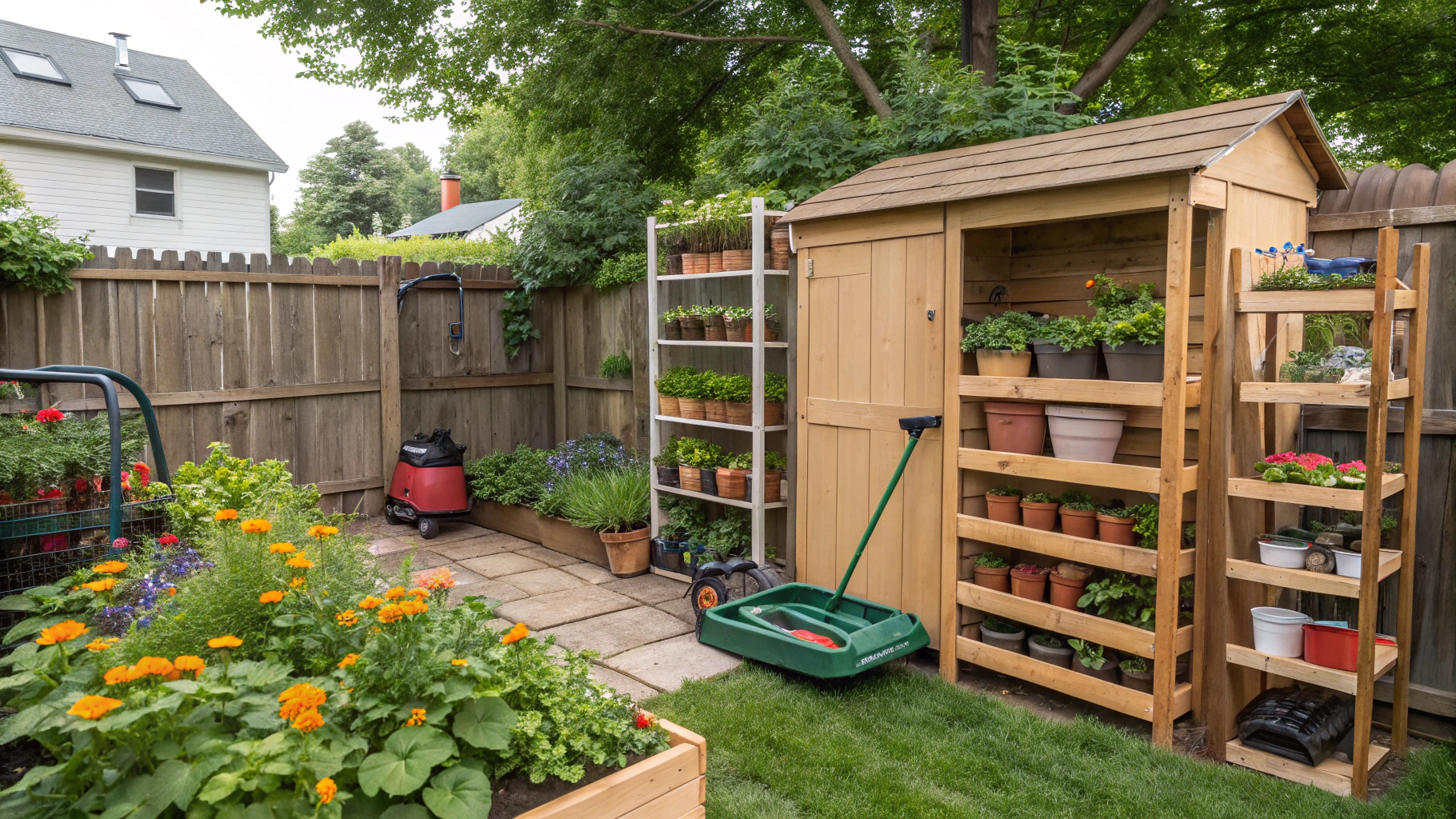 backyard garden storage ideas 1