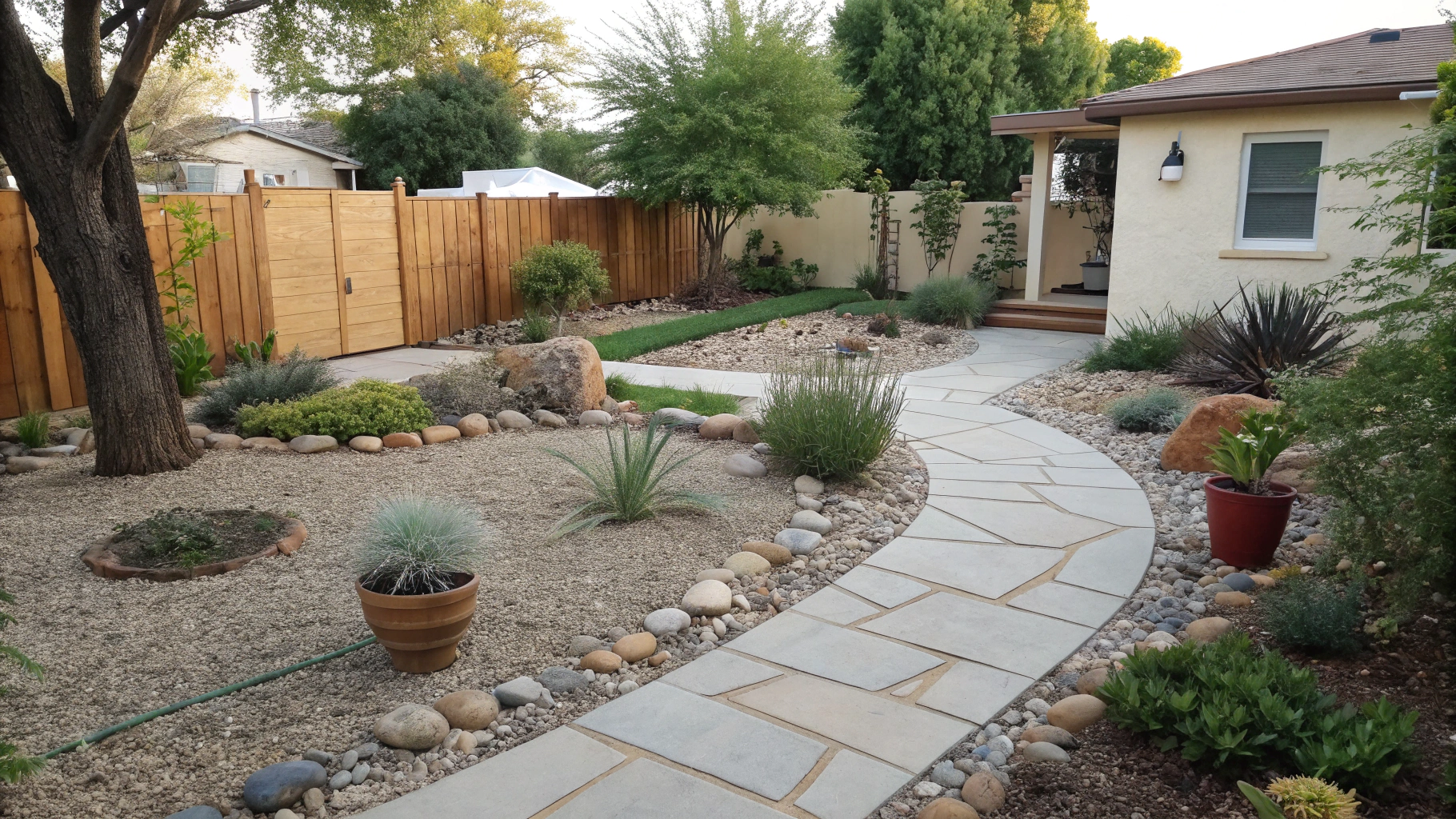 backyard low maintenance garden ideas