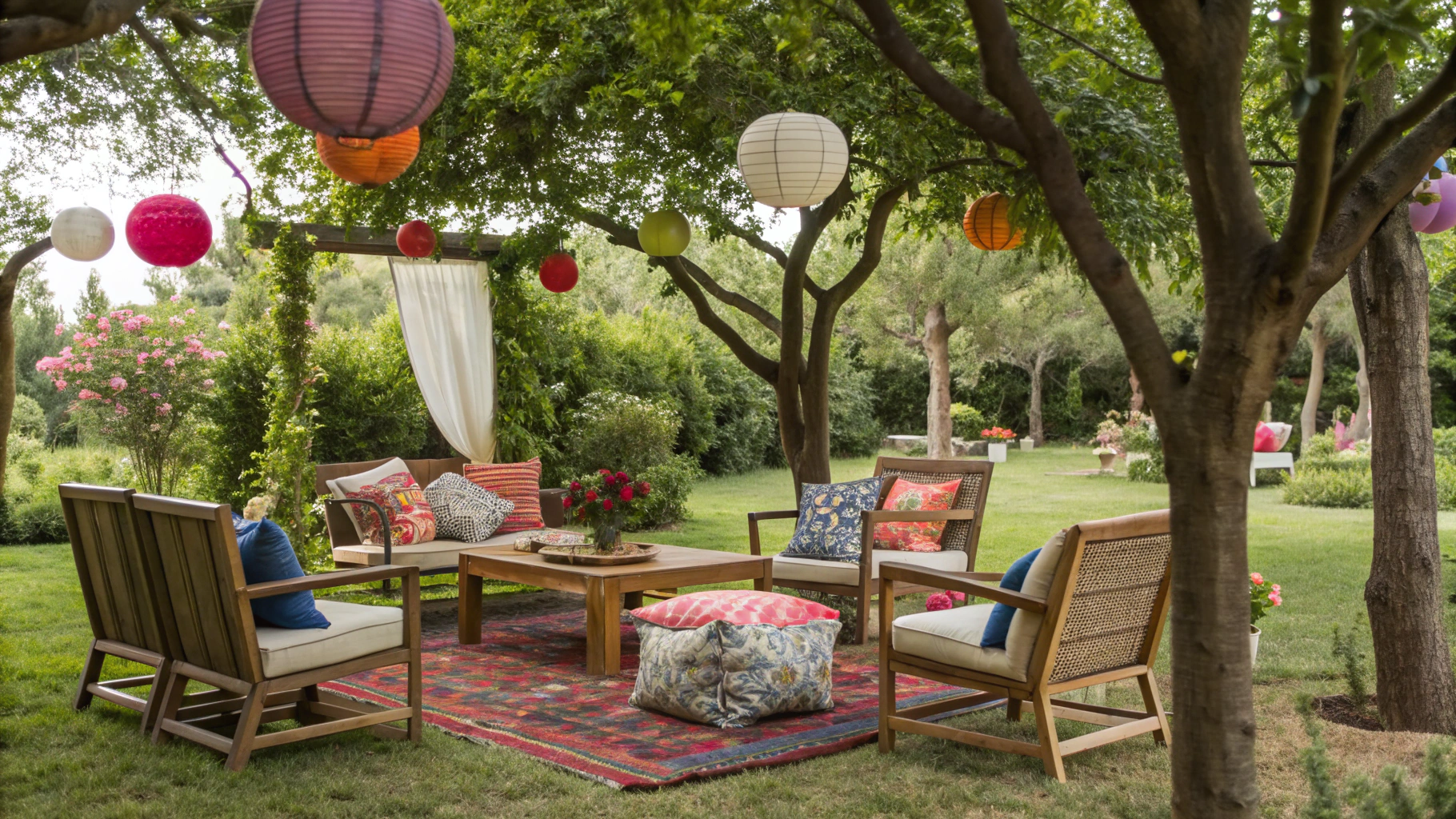 garden party living space ideas