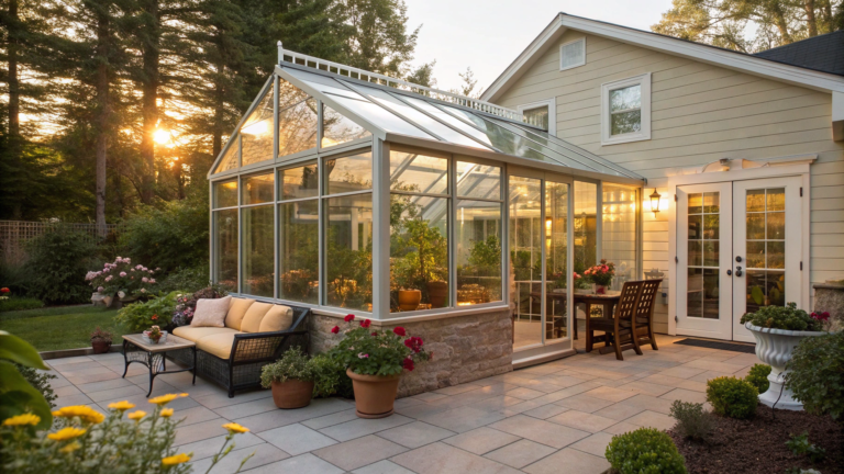 greenhouse attached patio ideas
