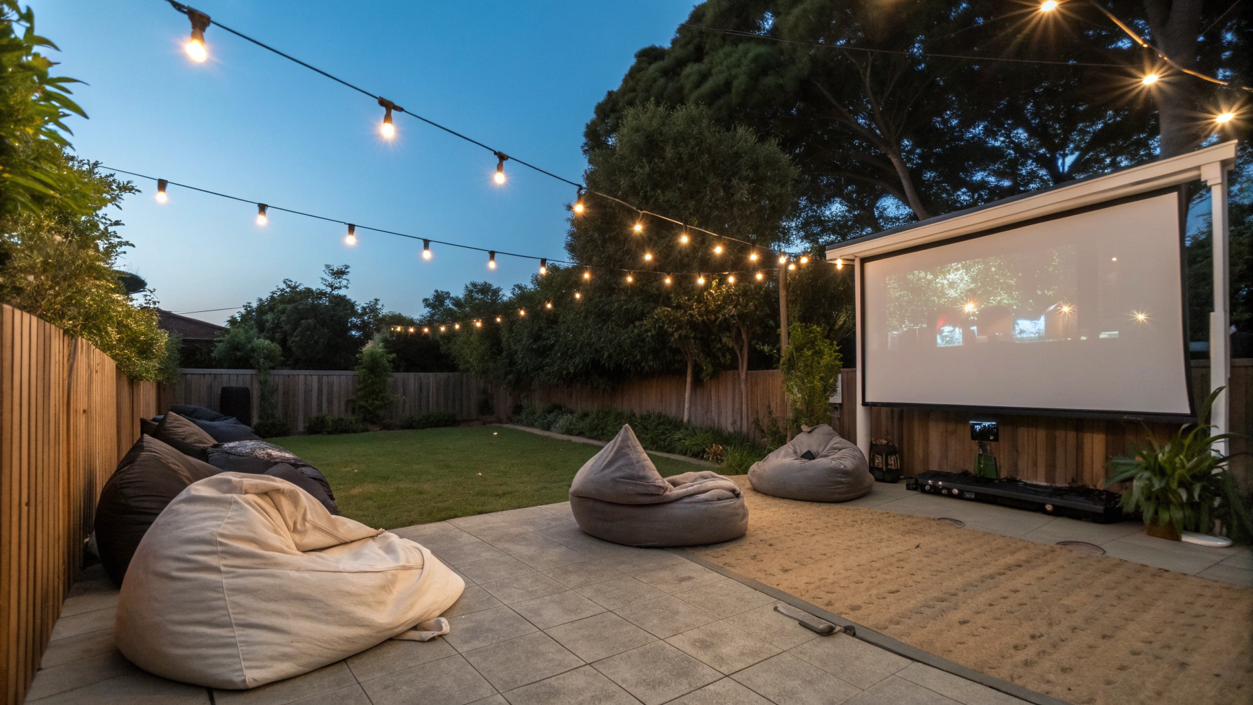 outdoor cinema patio ideas