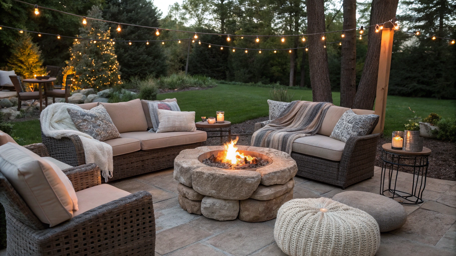 outdoor fire pit lounge ideas