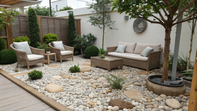 pebble garden living area ideas