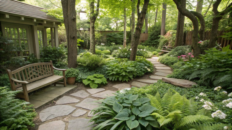 shade garden landscaping ideas
