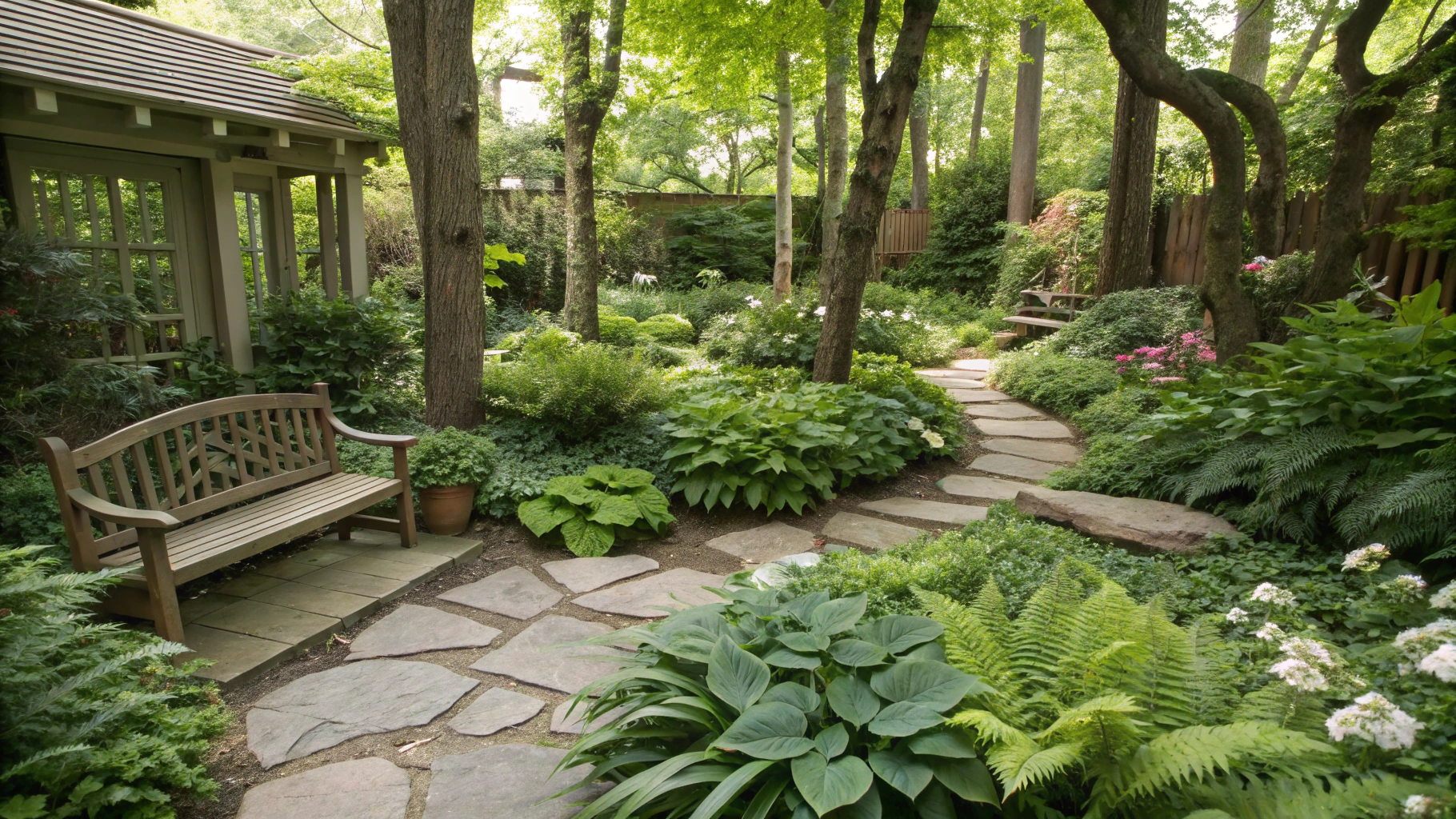 shade garden landscaping ideas