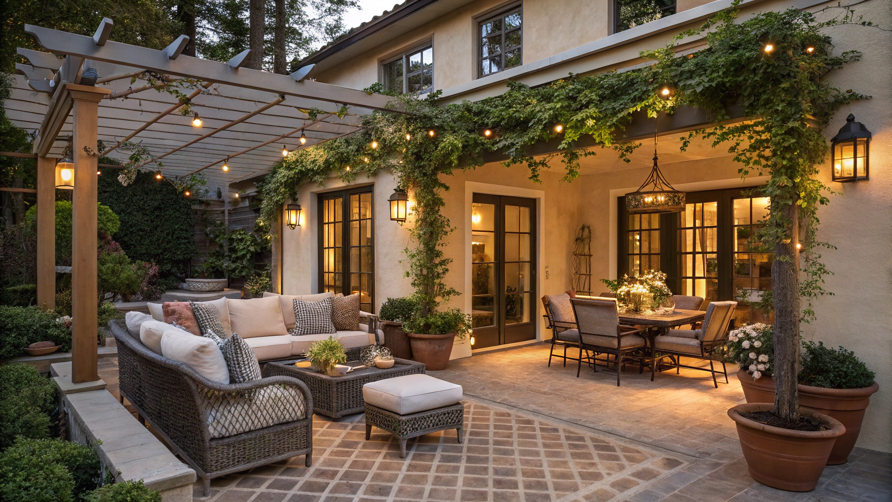 transitional patio ideas