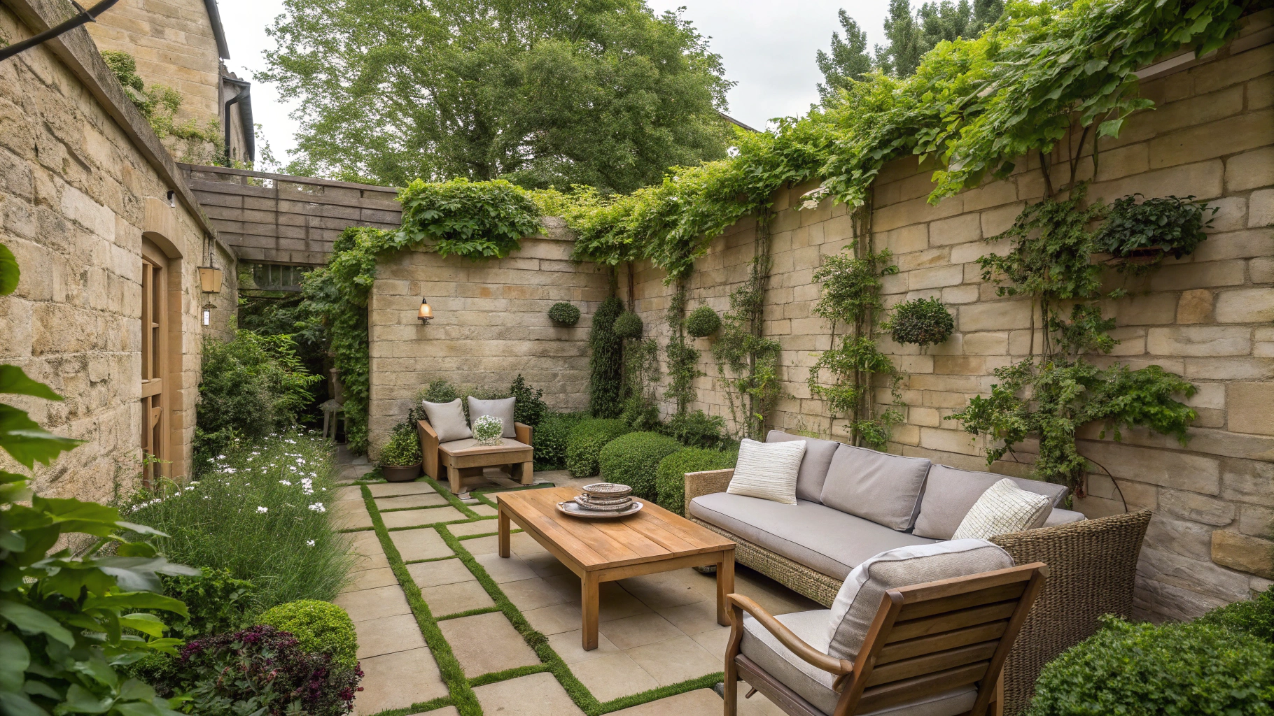 walled garden living space ideas